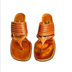 ELLEN TRACY Open toe slip on sandal Size 6